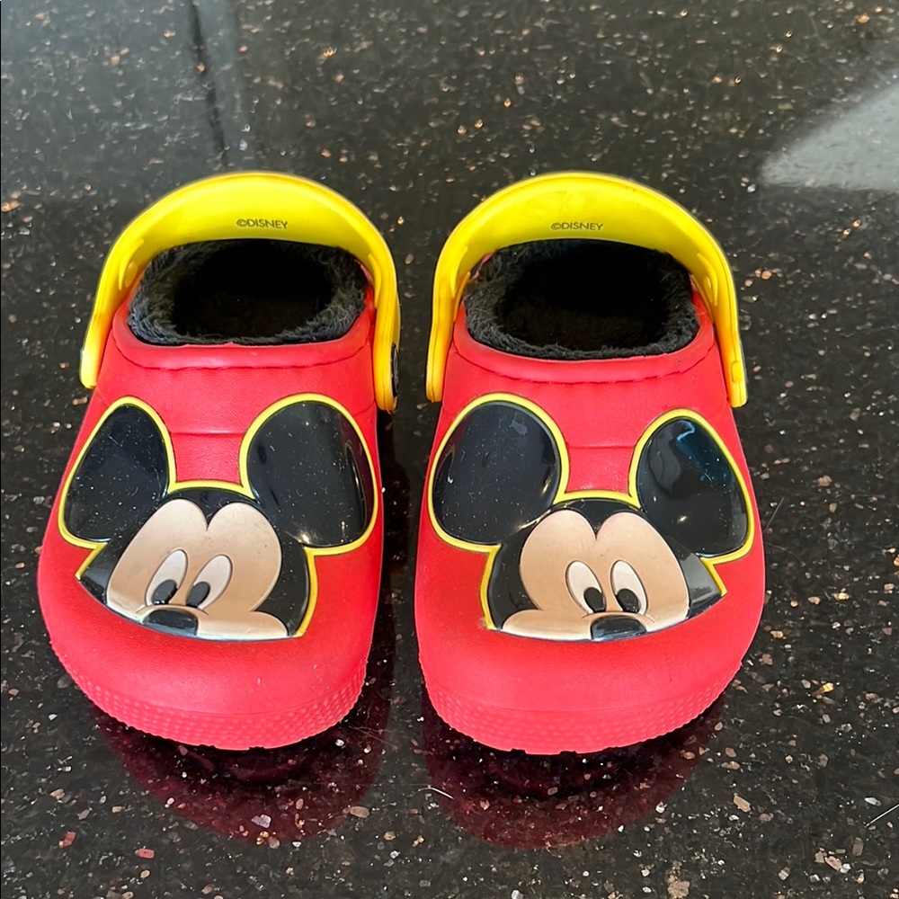 CROCS Kids Red and Yellow Mickey Mouse